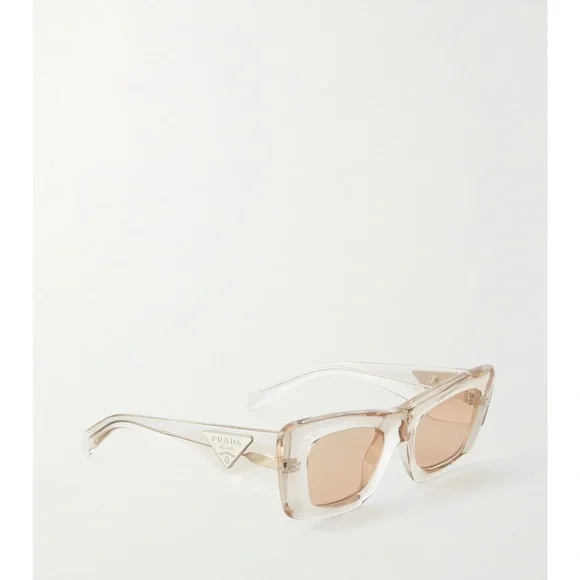 Prada Transparent and Tan Sunglasses - Picture 1 of 15